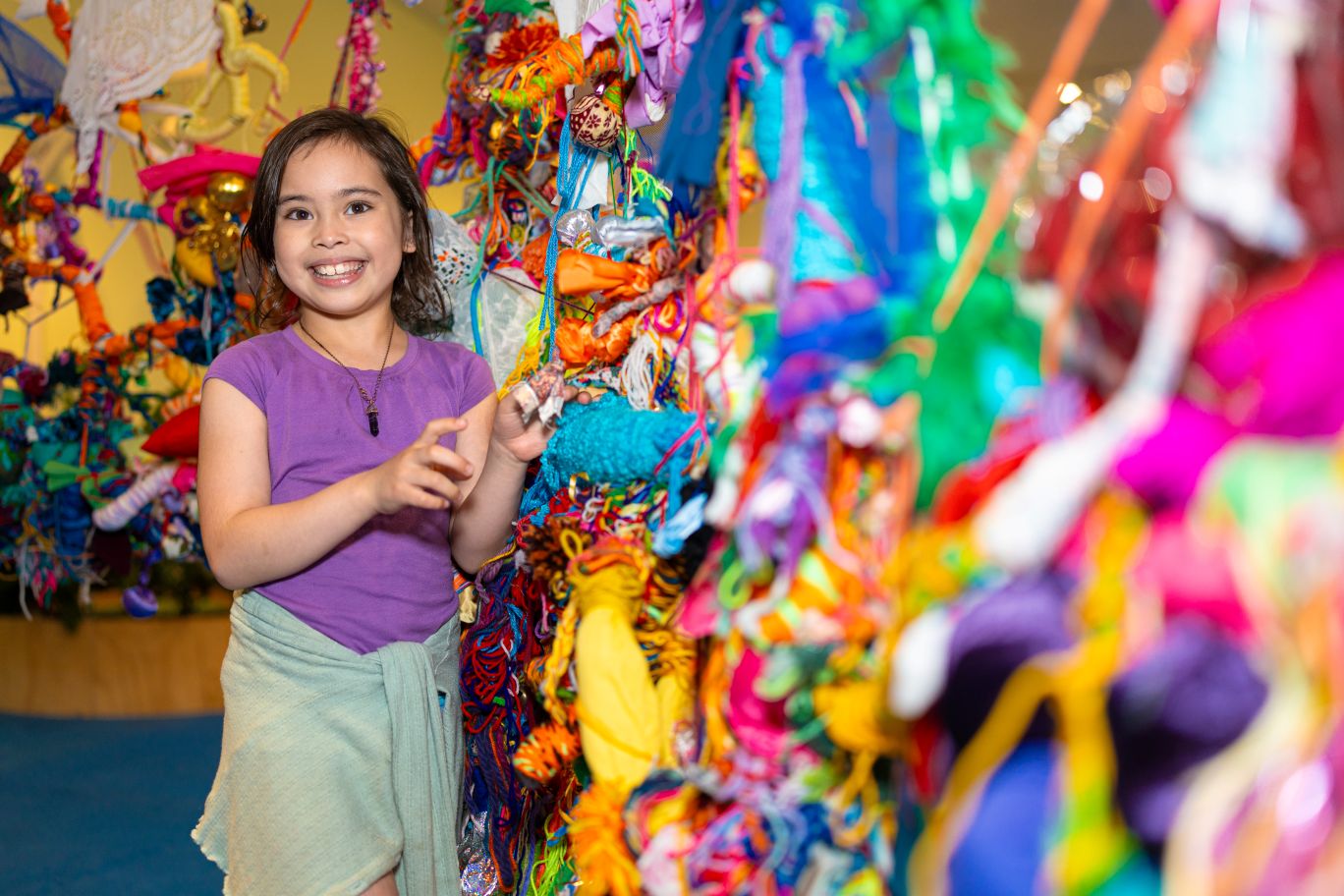 Skye Nguyen, 8, at The Children&rsquo;s Sensorium at Pinnacles Gallery.