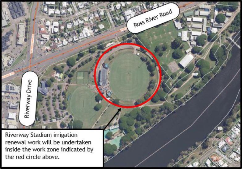 Location of Riverway Stadium Irrigation Renewal