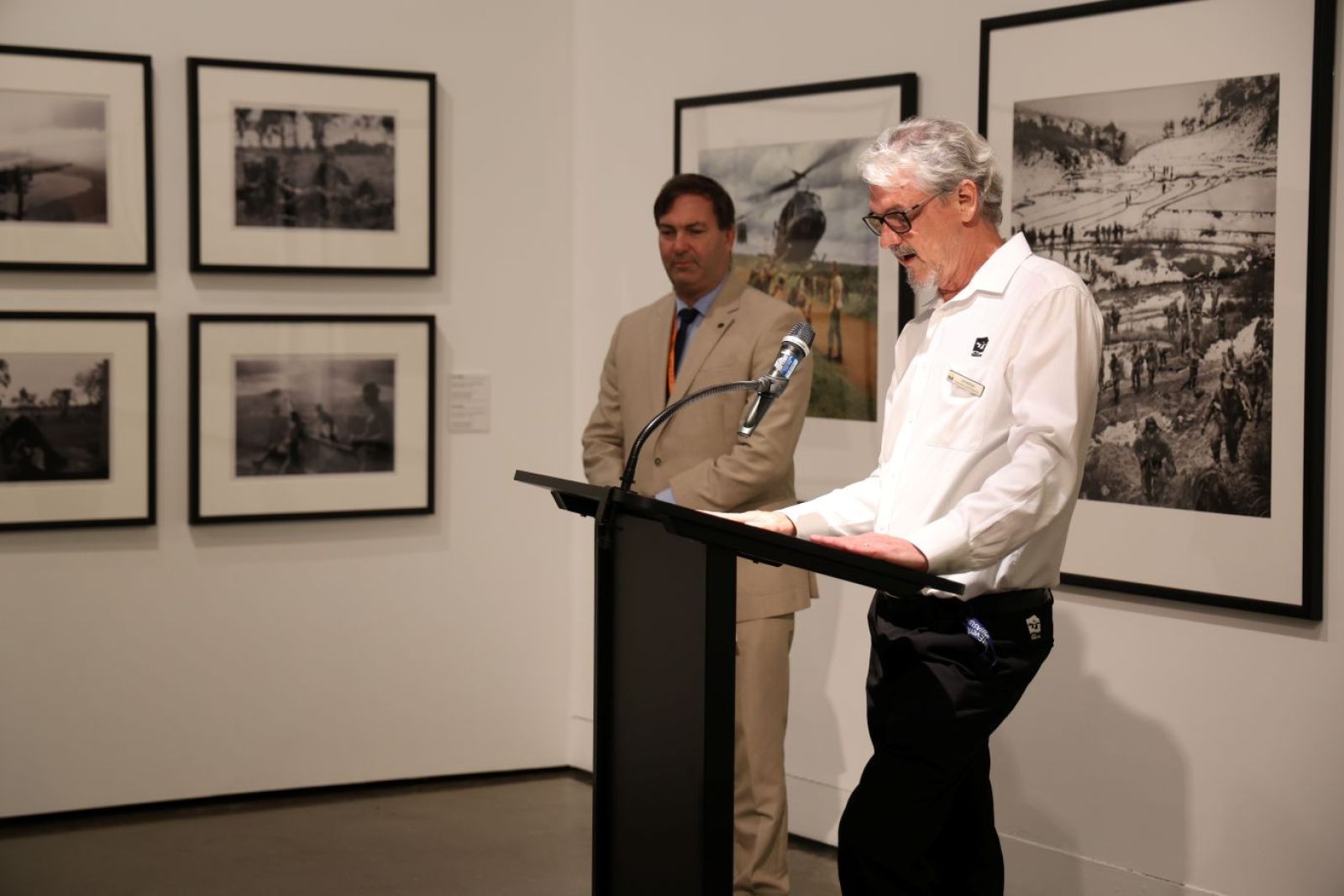 Cr Andrew Robinson and Jonathan Brown