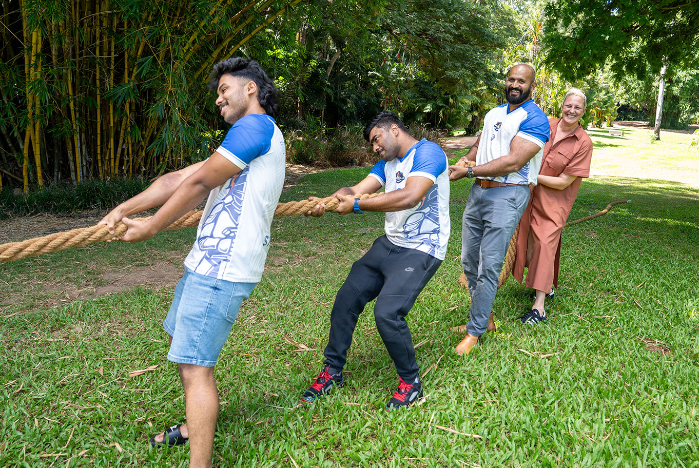 Townsville Titans Naveen Saji, Antony Jacob and Stephen Thampi