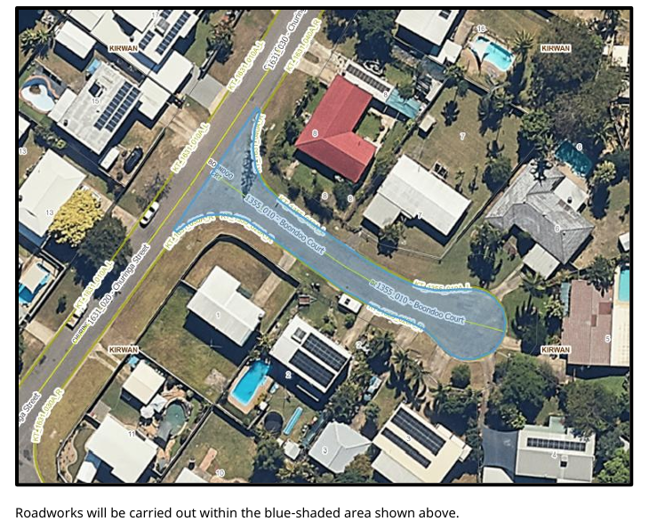 Boondoo Court, Kirwan - Roadworks