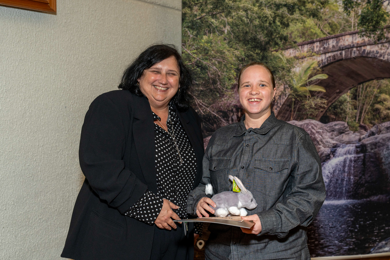 Councillor Dirou with Townsville Youth Council member Kate Kettlewell
