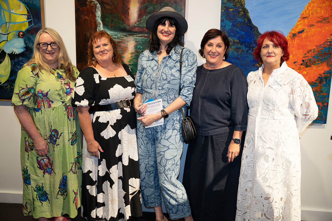 Karina Devine, Lorraine Lowe, Meg Allford, Cr Ann-Maree Greaney and Marisa Battaglini