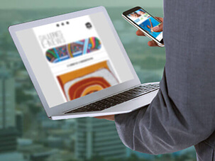 Someone reading enewsletters on their devices