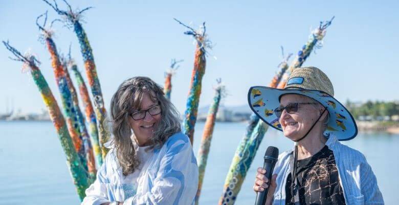 Lynnette Griffiths and Marion Gaemers won the $10,000 Artistic Excellence Award for their artwork Killers at this year’s Ephemera Lynnette Griffiths and Marion Gaemers won the $10,000 Artistic Excellence Award for their artwork Killers at this year’s Ephemera