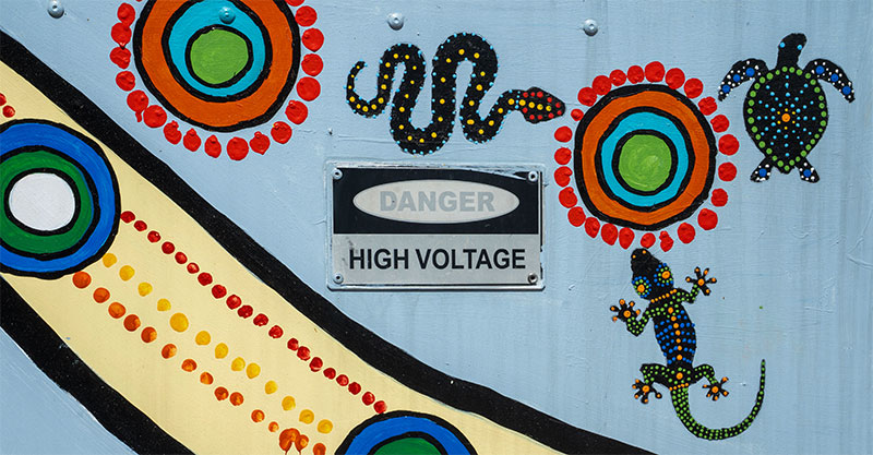 Ergon Energy Power Box outside Weir State School