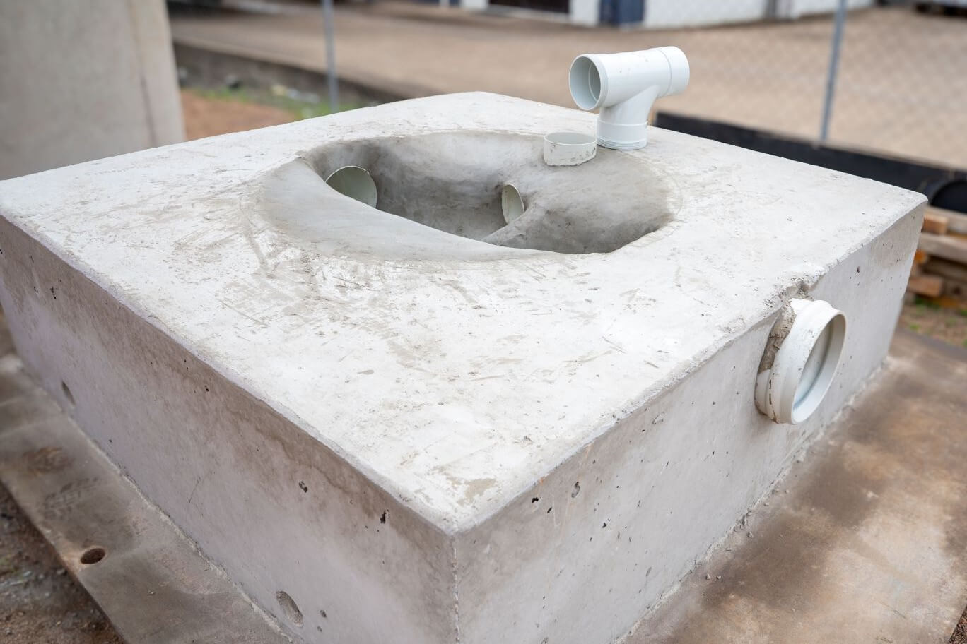A close-up of a maintenance hole base that will be installed during Stage One of the Wulguru Wastewater Infrastructure Resilience Program.