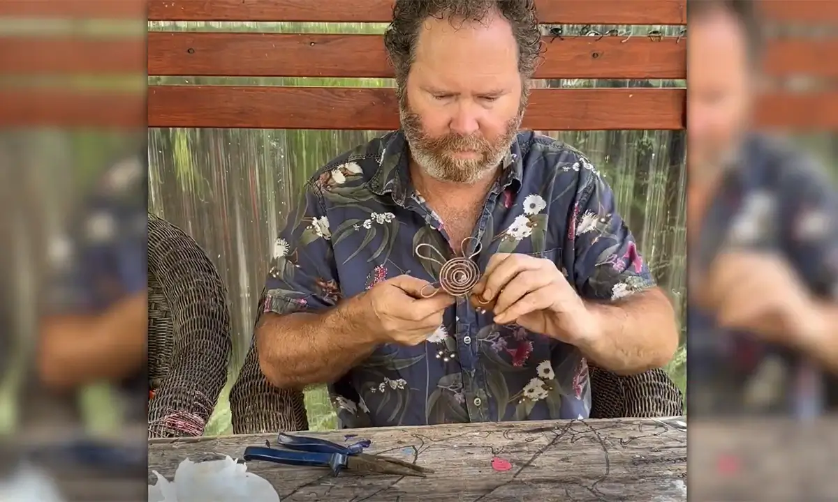 Russell Solomon constructed his artwork