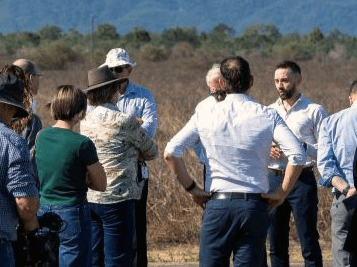 Investors visiting the Lansdown Eco-Industrial Precinct site in August