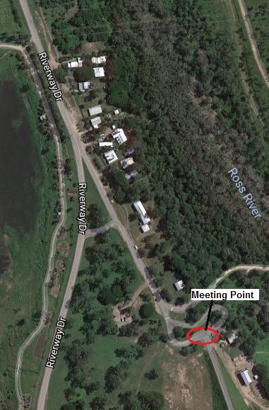 Map of the location of Ross River Dam at Ross Dam Access, Kelso.