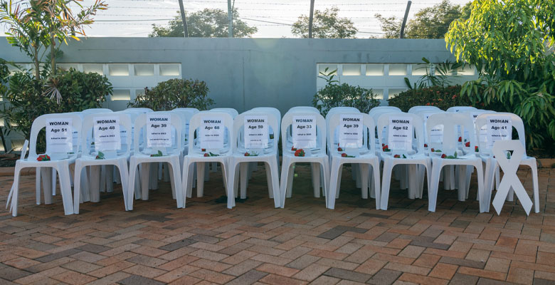 Council employees have gathered to recognise the impacts of domestic and family violence in Townsville this White Ribbon Day.