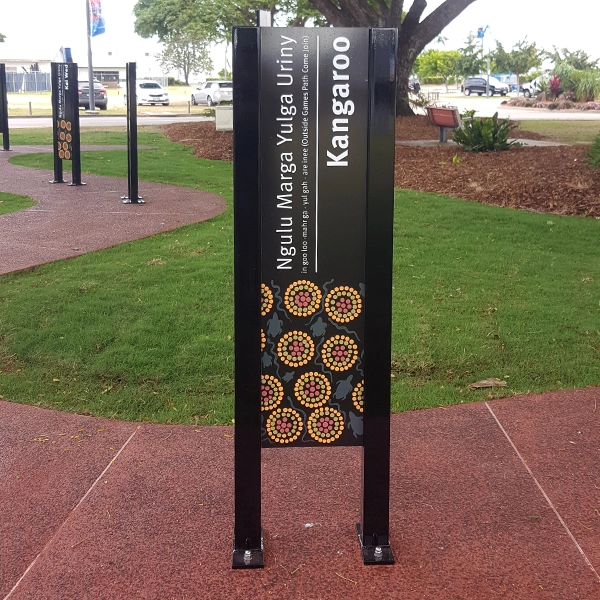 Signs along the Games Trail