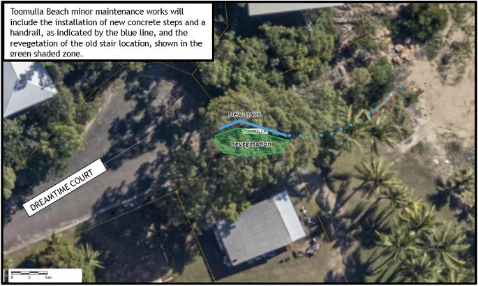 Toomulla Beach Maintenance Works location