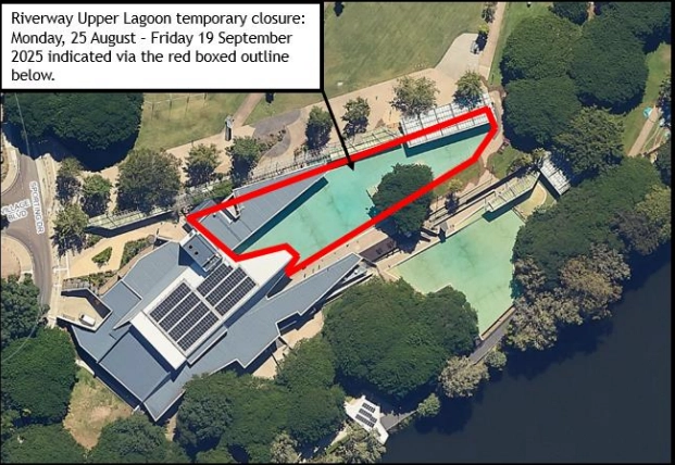 Map showing that the works are happening in the upper lagoon