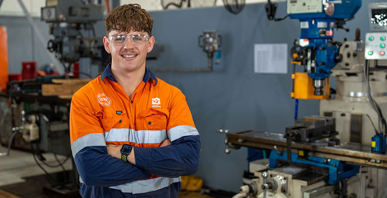 Third-year TCC fitting and turning apprentice Campbell Johnston Third-year TCC fitting and turning apprentice Campbell Johnston