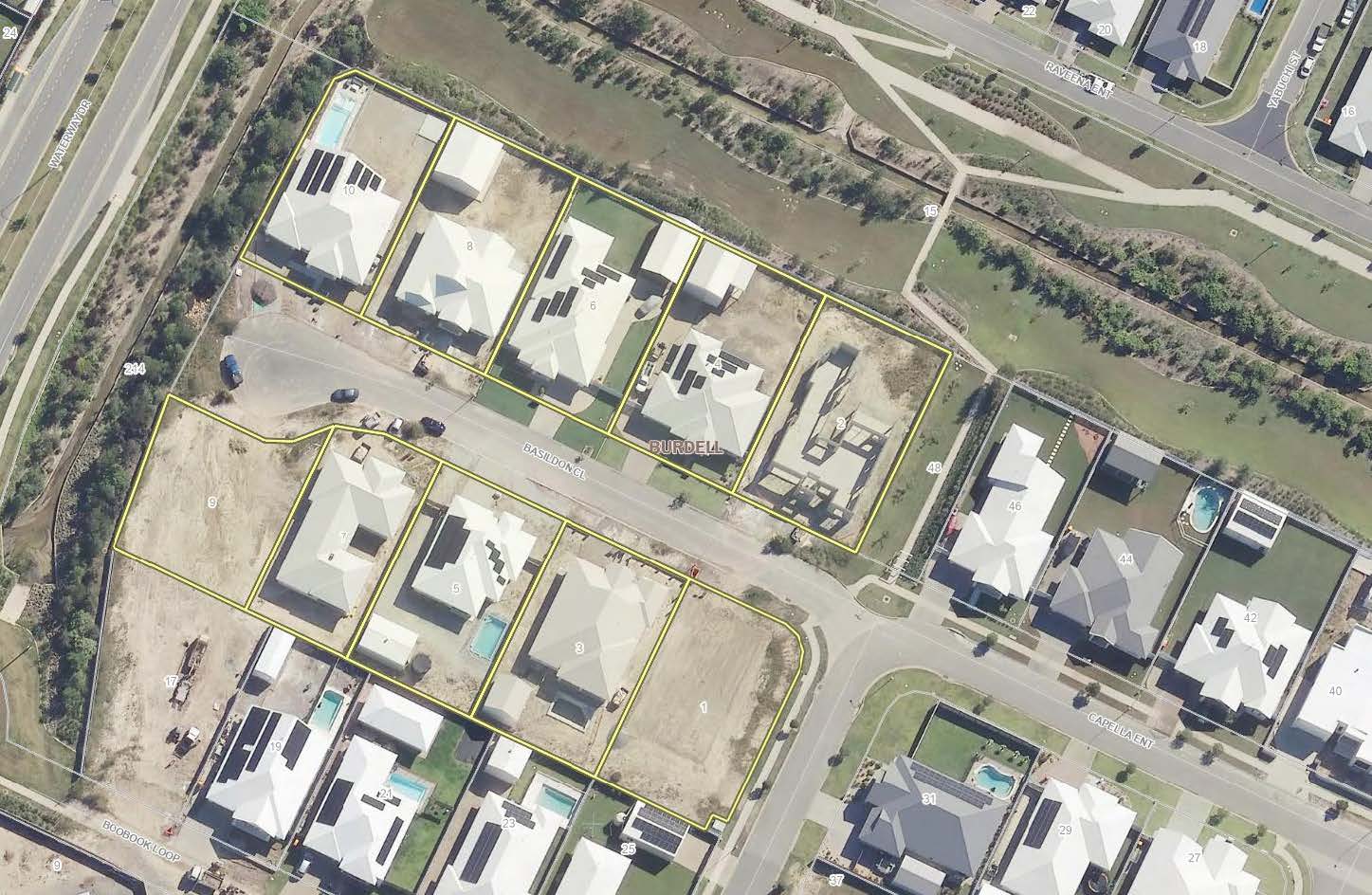 Map of Blee Court with all surrounding properties highlighted