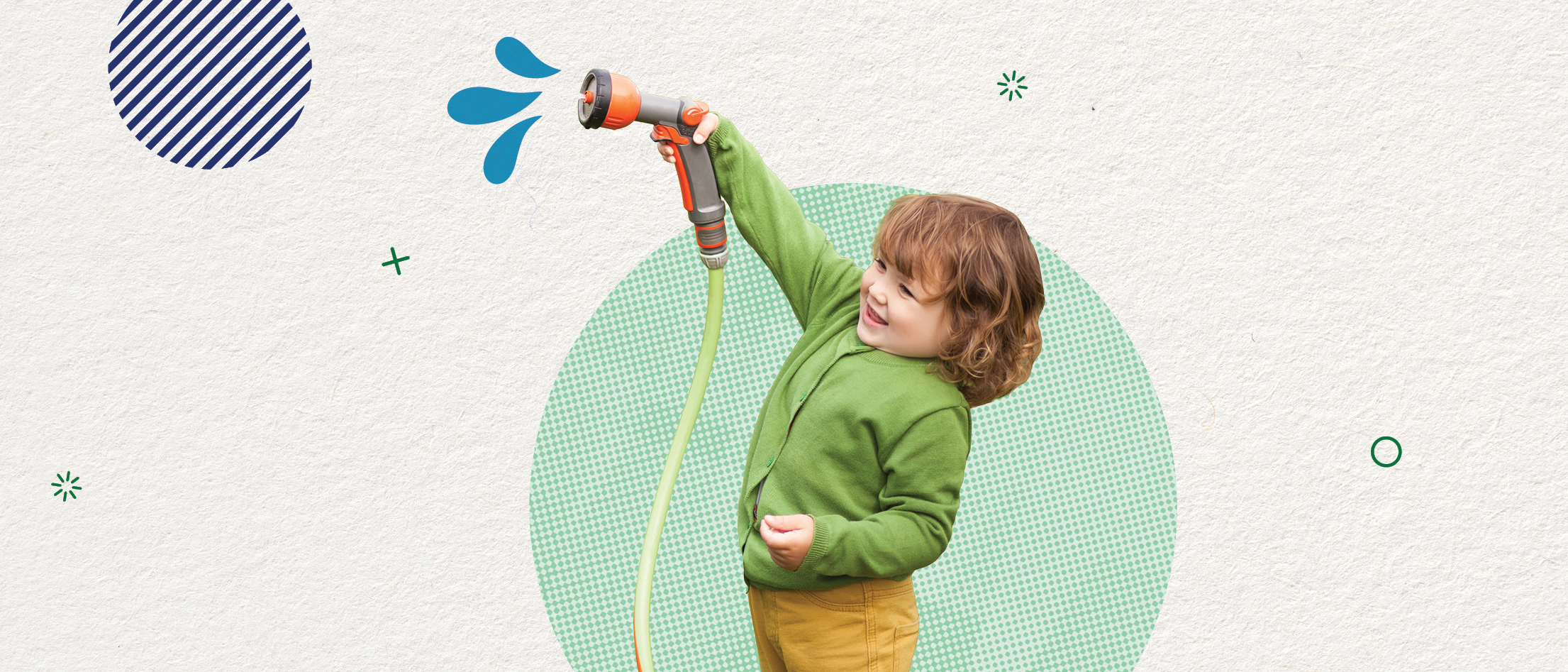Be Water Wise 365 - Child holding hose