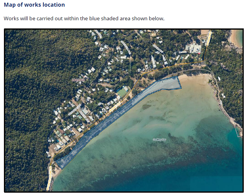Geoffrey Bay Coastal Management Works Map