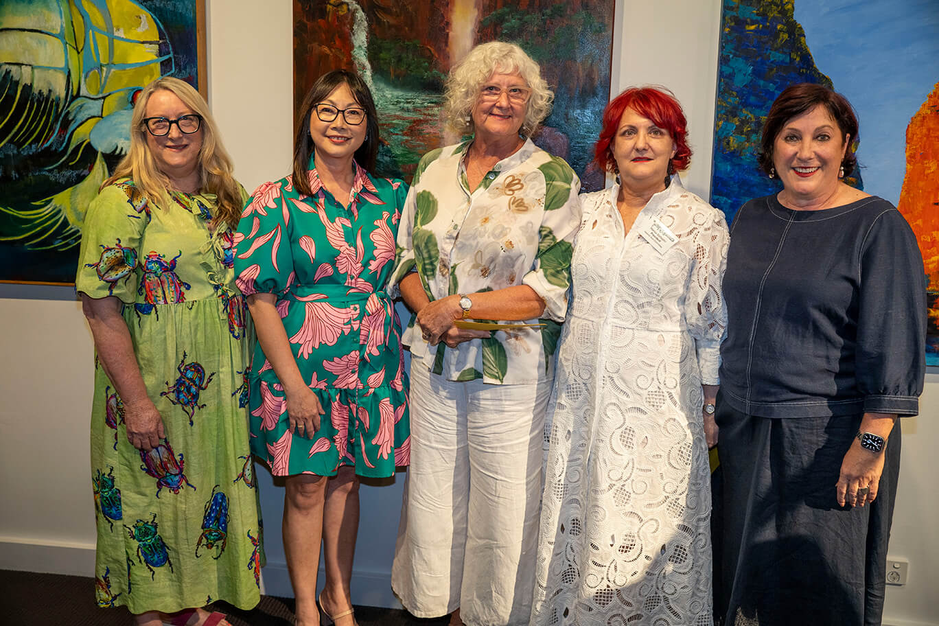 Karina Devine, Linda Leong, Mardi Saker, Marisa Battaglini and Cr Ann-Maree Greaney
