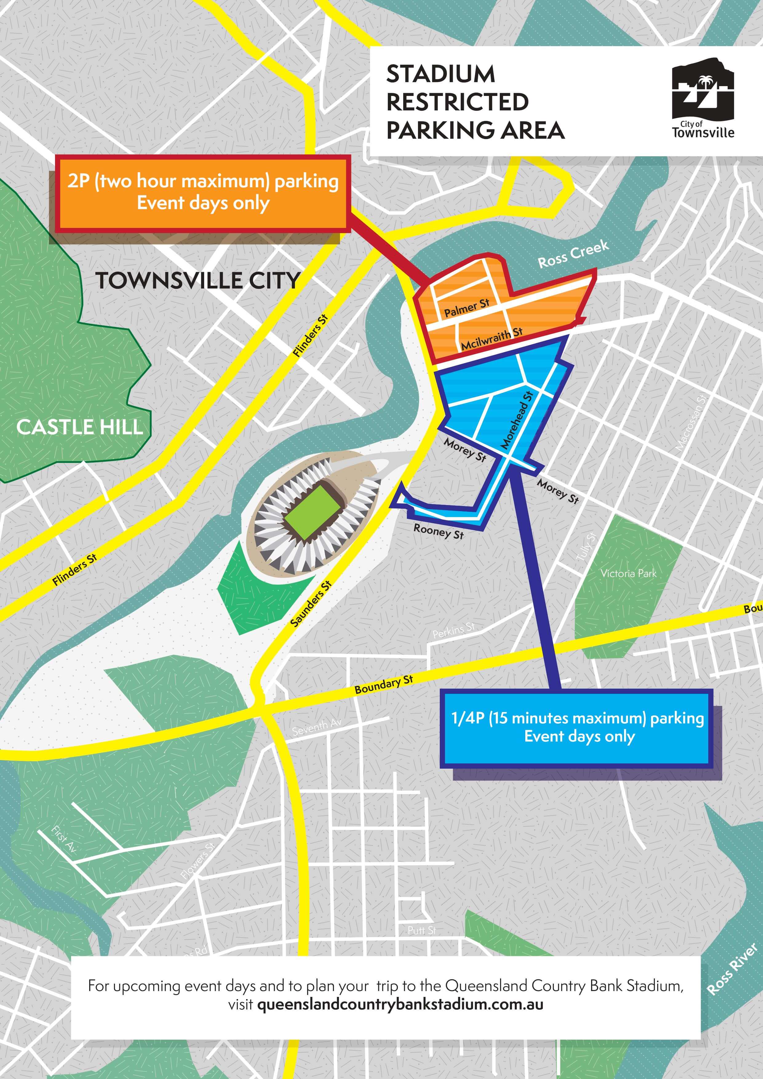 Stadium Event Parking Area map
