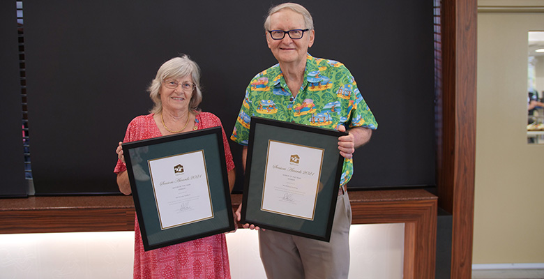 Senior of the Year Award winners Pamela Redfern and Richard Hosking