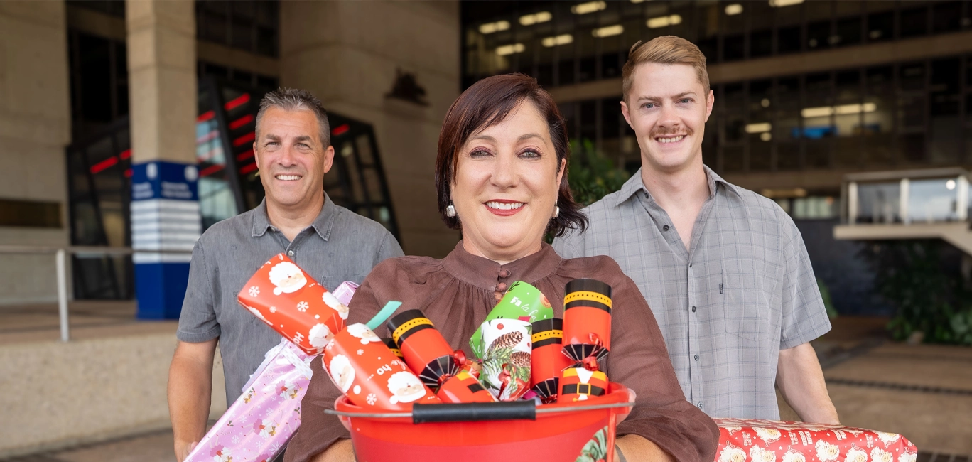Northreach’s Andrew Adams, Acting Mayor Ann-Maree Greaney and Pastor Pierre Joubert.