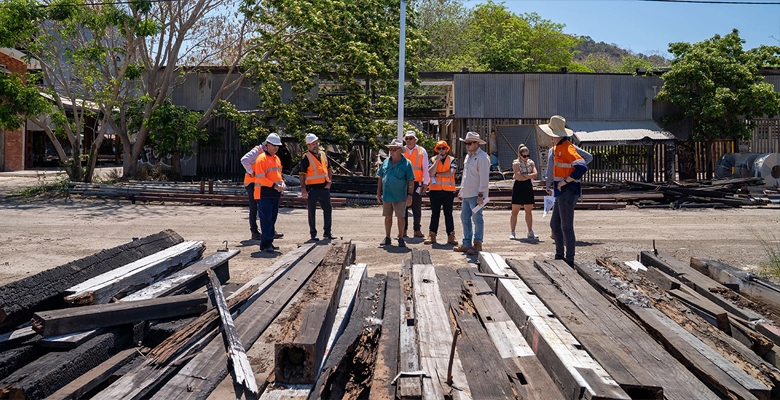 Councillors touring the North Rail Yards site.