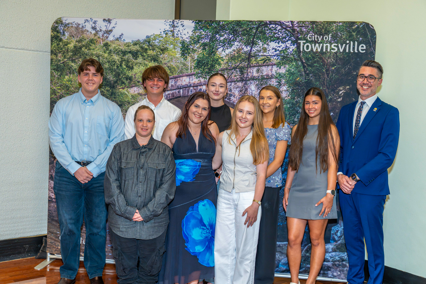 Councillor Mooney with Townsville Youth Council
