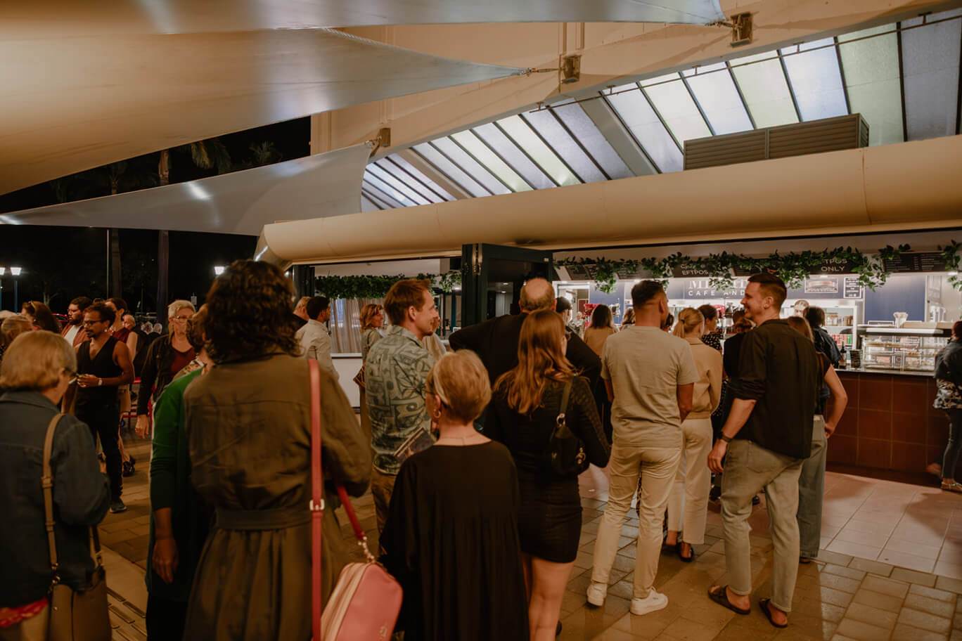 People at Michel's Cafe and Bar at Townsville Civic Theatre