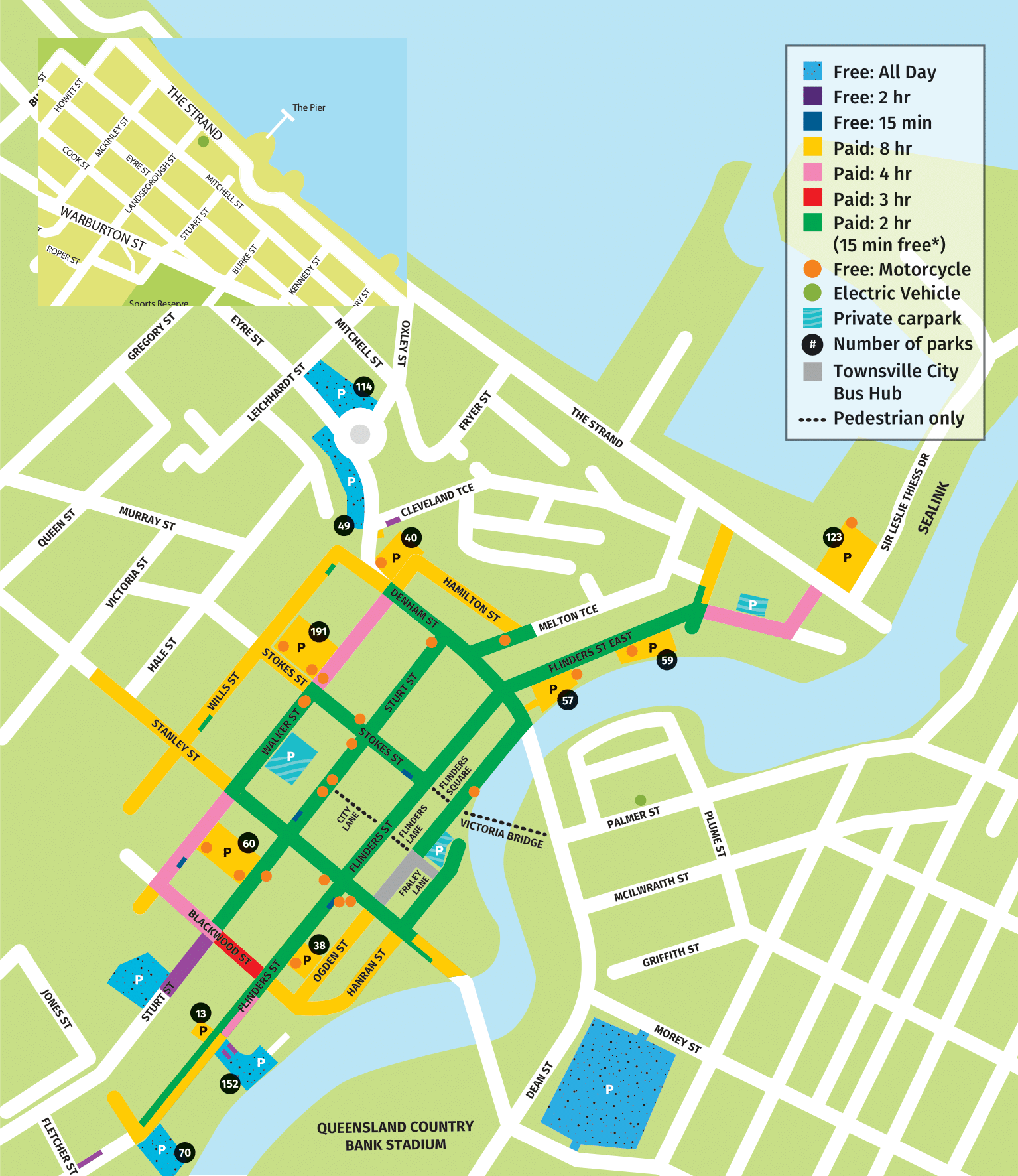 Map of paid parking in CBD