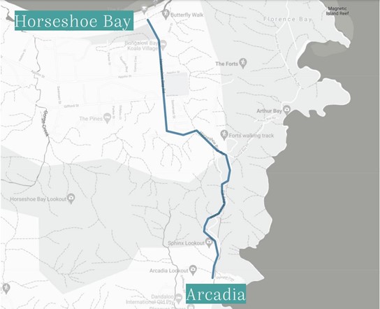 Horseshoe Bay Road Rehabilitation and Guardrails Map