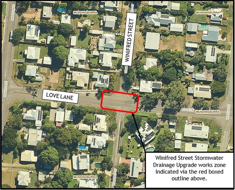 Winifred Street Stormwater Drainage Upgrade location