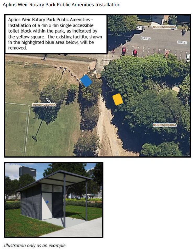 Aplins Weir Rotary Park Public Amenities Installation