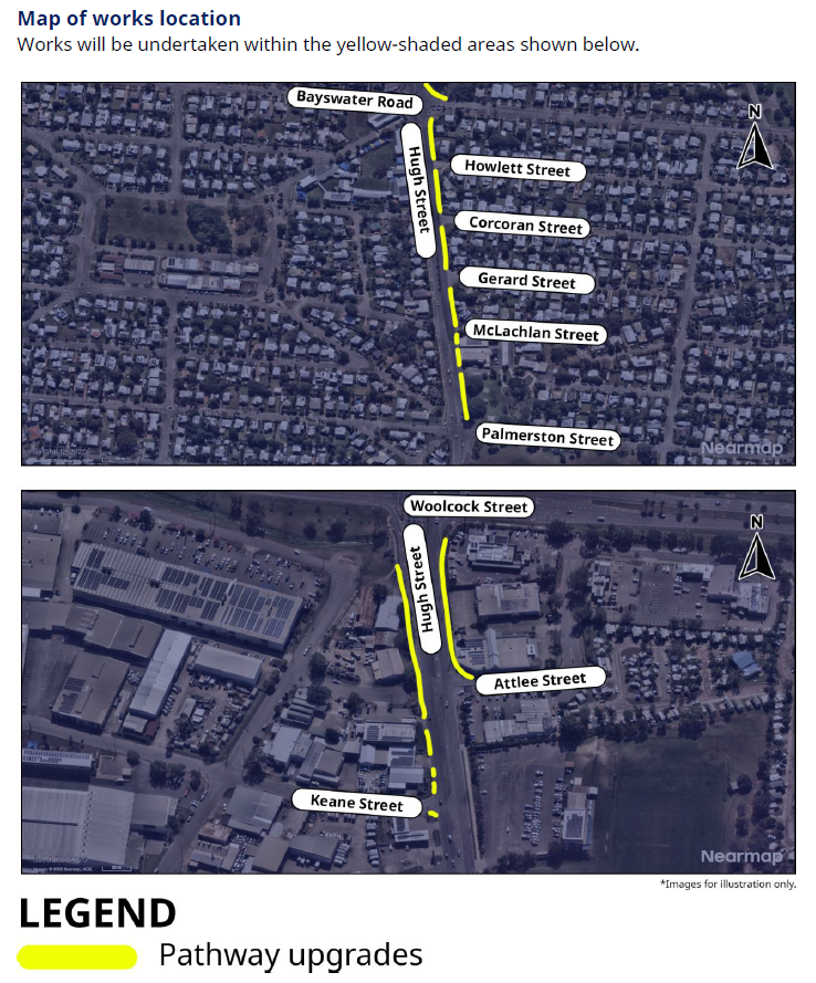 Gulliver and Hugh Streets Active Transport Facilities Upgrade Map