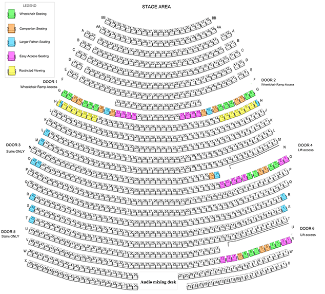 Civic Theatre seating plan