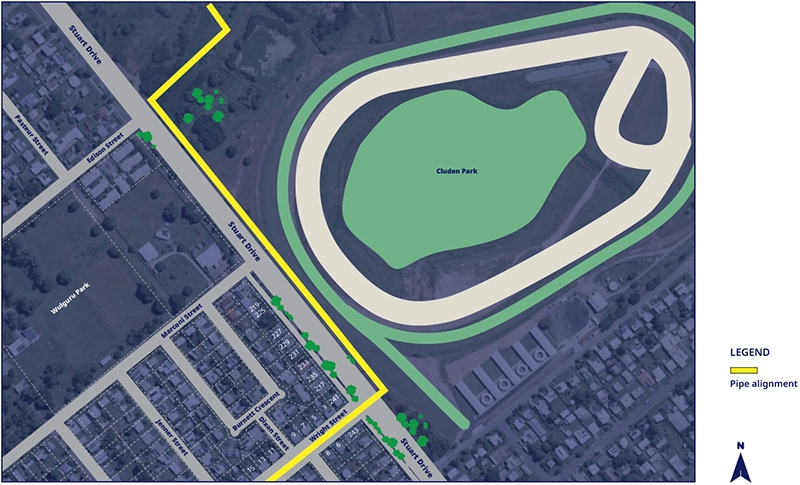 Stuart Drive Sewer Upgrade Map