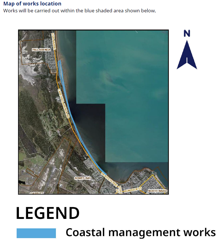 Rowes Bay and Pallarenda Coastal Management Works Map