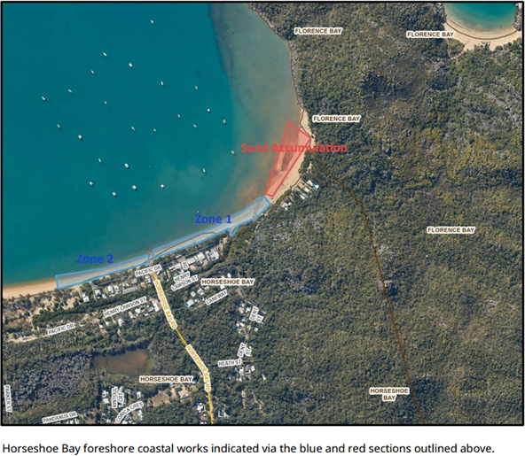 Map of the Horseshoe Bay Coastal Management Works
