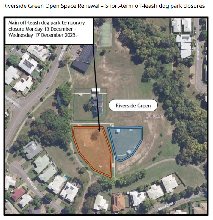 Riverside Green Open Space Renewal Short-term off-leash dog park closures