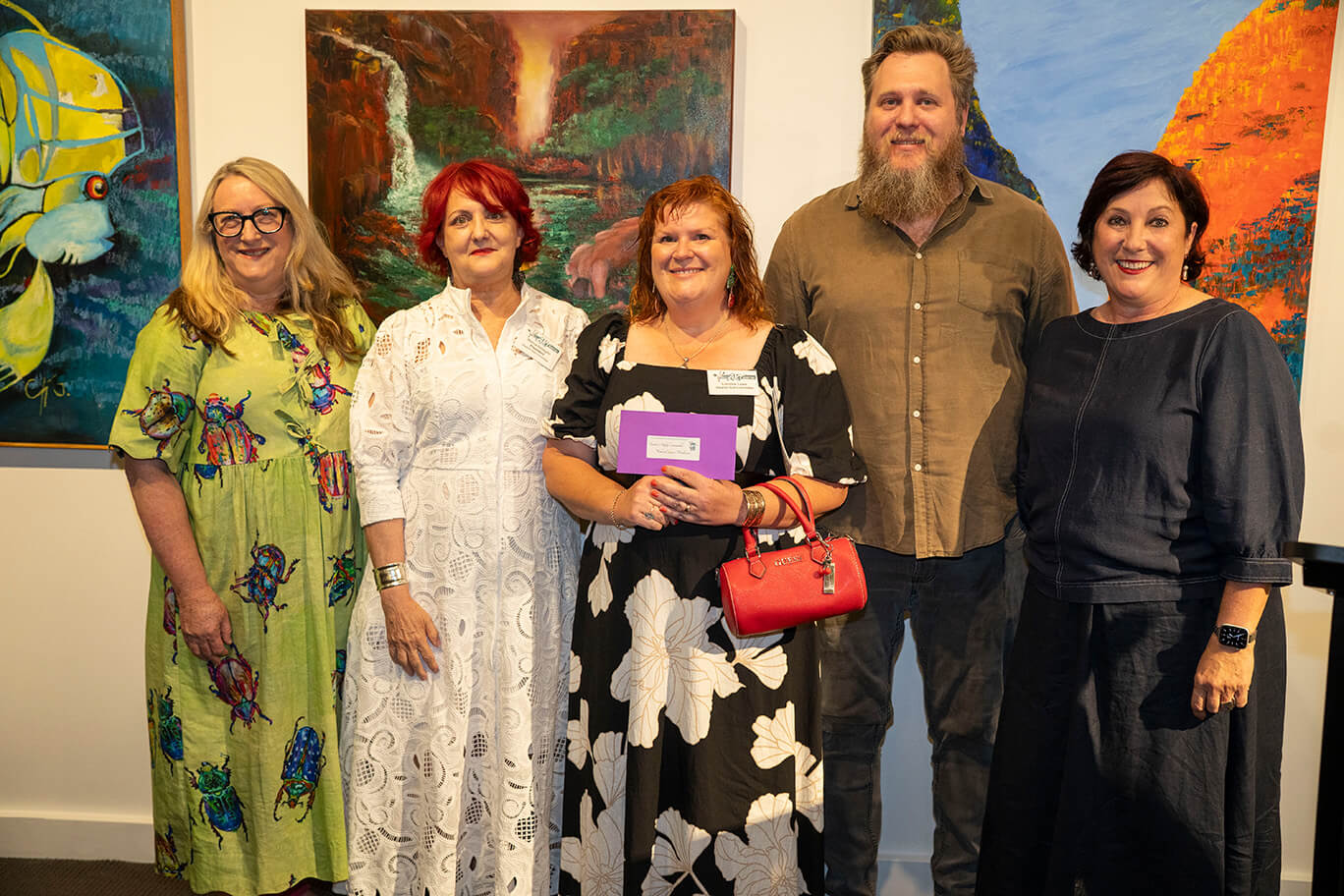 Karina Devine, Marissa Battaglini, Loraine Lowe, Dan Crawford and Cr Ann-Maree Greaney