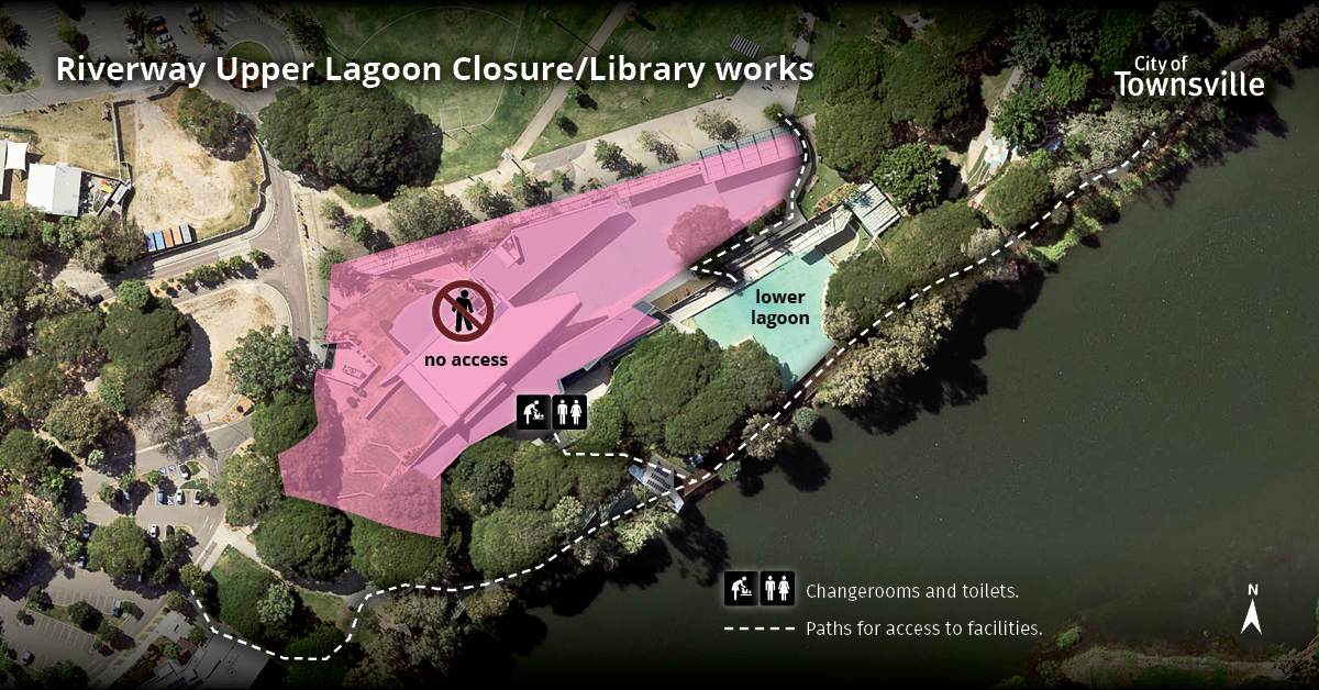 Riverway Upper Lagoon Closure map