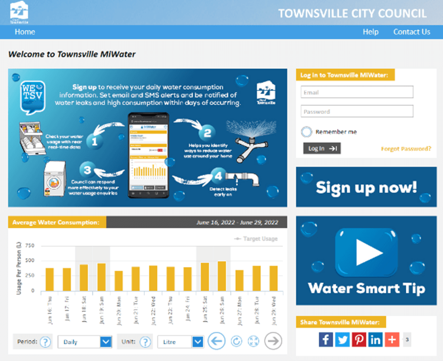 Townsville MiWater Portal