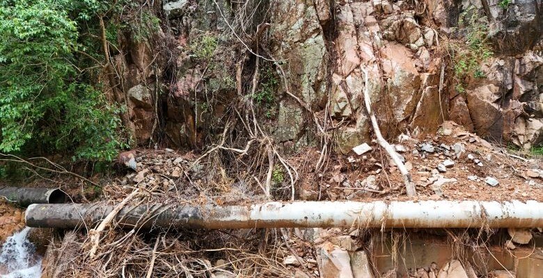 Damage to the northern pipeline (pictured) has now been repaired, lifting water restrictions across the city