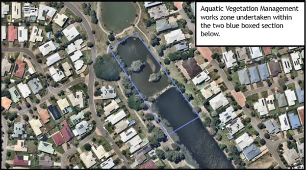 Map of the location of the Fairfield Freshwater Aquatic Vegetation Management in Idalia.