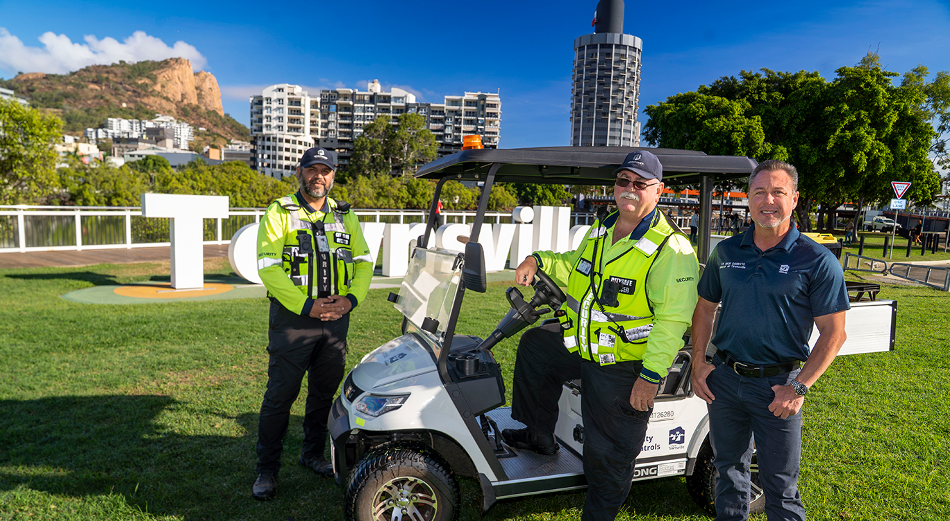 Mayor Nick Dametto and City Safe Patrol Officers