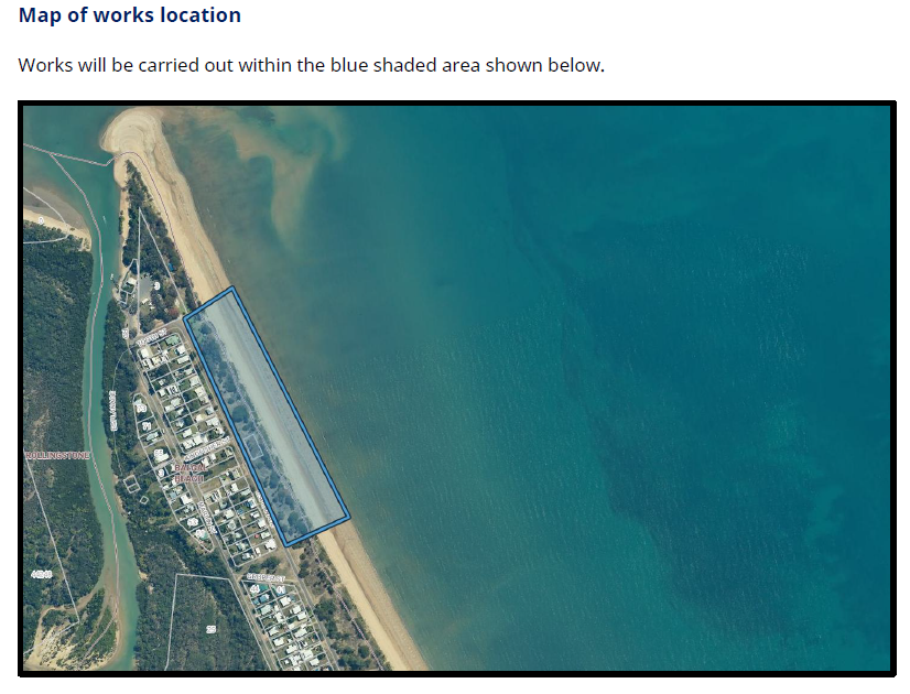 Balgal Beach Coastal Management Works Map