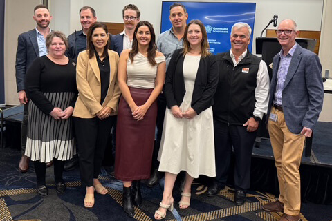 Department of State Development, Infrastructure and Planning representatives with Industry Breakfast presenters