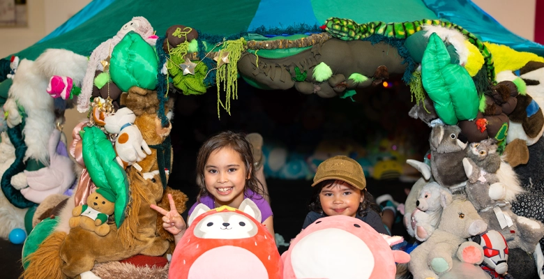 Skye and Khoa Nguyen at The Children’s Sensorium at Pinnacles Gallery. Skye and Khoa Nguyen at The Children’s Sensorium at Pinnacles Gallery.