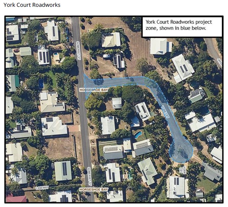 York Court Horseshoe Bay Roadworks