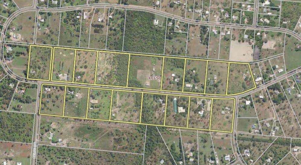 Map of Hammond Way, Kelso with affected properties highlighted